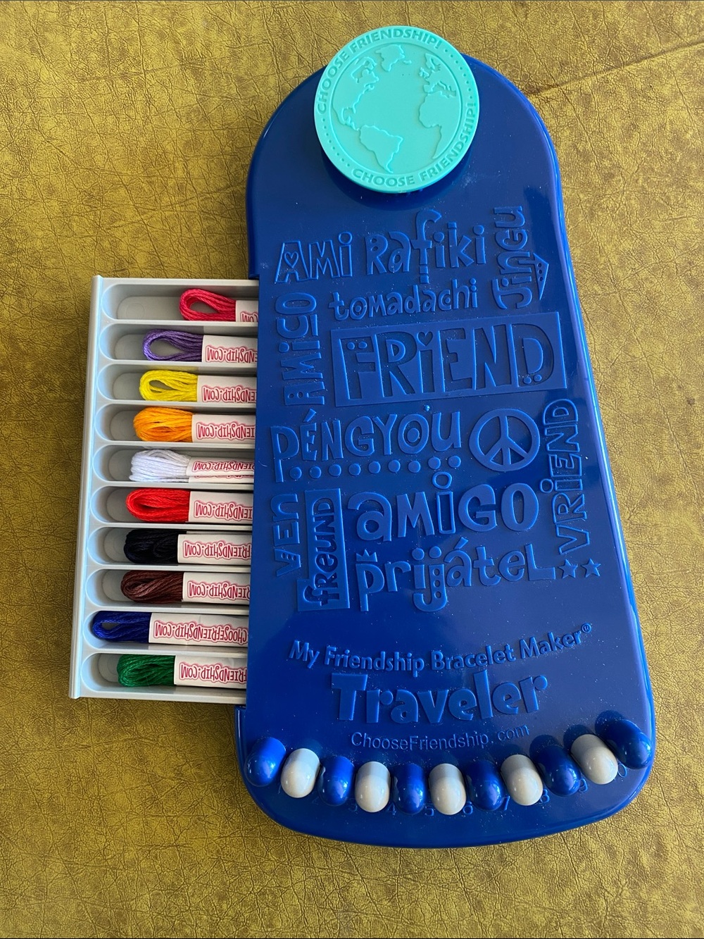 Friendship bracelet making kit portable loom and extra thread 🧵